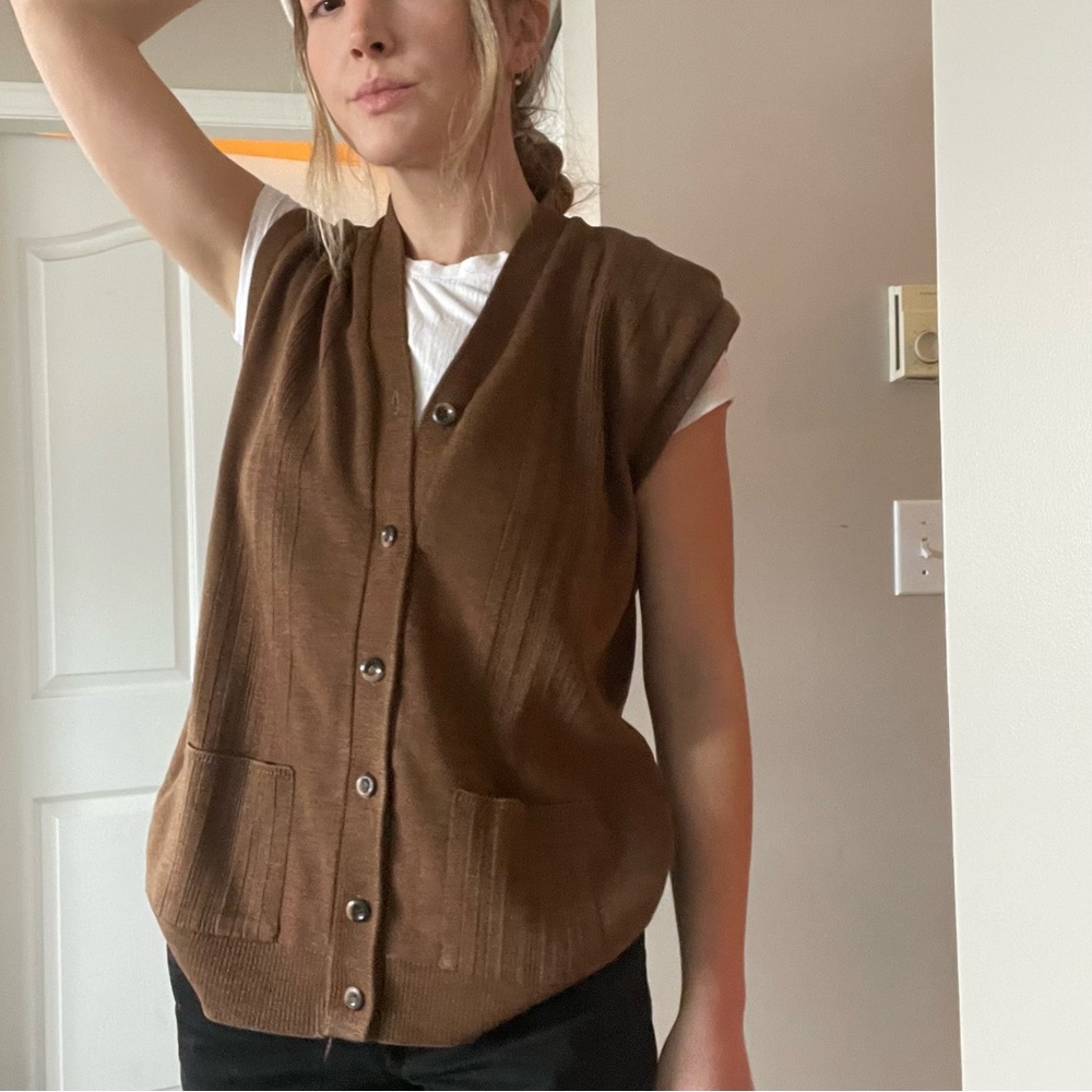 Button Sweater Vest